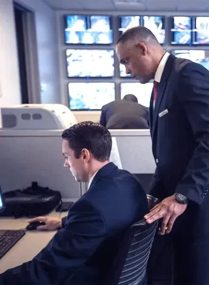 Integrated security measures in retail combining technology and personnel for protection